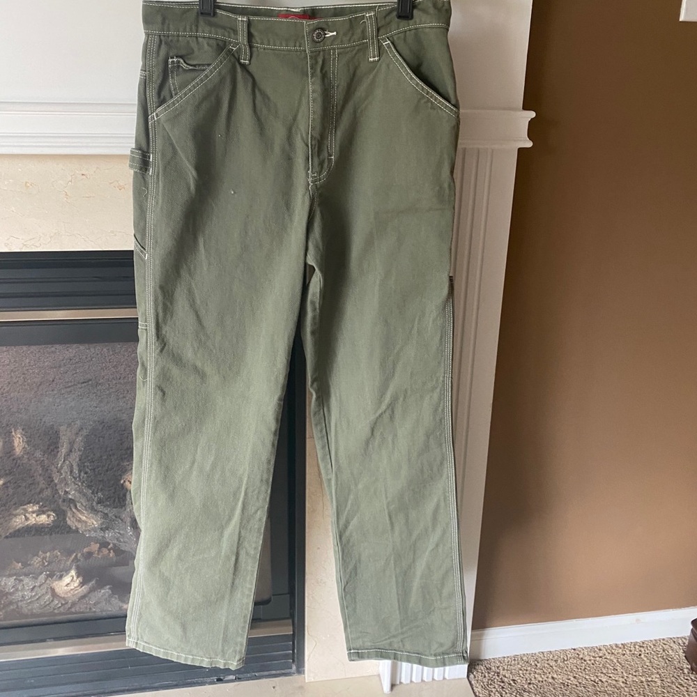 Dickies Army Green Wideleg Pants Size 27
